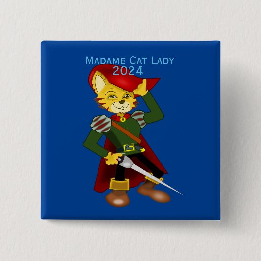 Madame Cat Lady 2024社長Thunder_Cove 缶バッジ (正面)