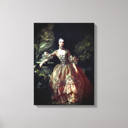 Madame de Pompadour – Francois Boucher – 1759. キャンバスプリント (正面)