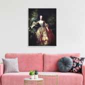 Madame de Pompadour – Francois Boucher – 1759. キャンバスプリント (インサイチュ (リビング))