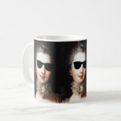 ♥ Madame de Pompadour with sunglasses crazy ♥ コーヒーマグカップ (正面左)