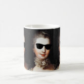 ♥ Madame de Pompadour with sunglasses crazy ♥ コーヒーマグカップ (中央)
