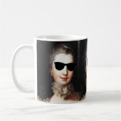 ♥ Madame de Pompadour with sunglasses crazy ♥ コーヒーマグカップ (左)