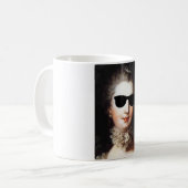 ♥ Madame de Pompadour with sunglasses crazy ♥ コーヒーマグカップ (正面左)