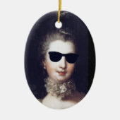 ♥ Madame de Pompadour with sunglasses crazy ♥ セラミックオーナメント (正面)