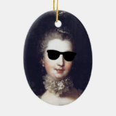 ♥ Madame de Pompadour with sunglasses crazy ♥ セラミックオーナメント (裏面)