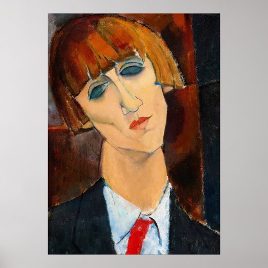Madame Kisling, 1917 by Amedeo Modigliani ポスター (正面)