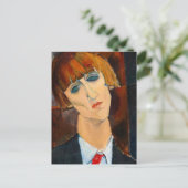 Madame Kisling, 1917 by Amedeo Modigliani ポストカード (スタンド正面)