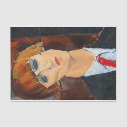 Madame Kisling, 1917 by Amedeo Modigliani 薄葉紙 (正面)