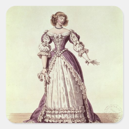 Madame Moliere、Nee Armande Bejart スクエアシール (正面)