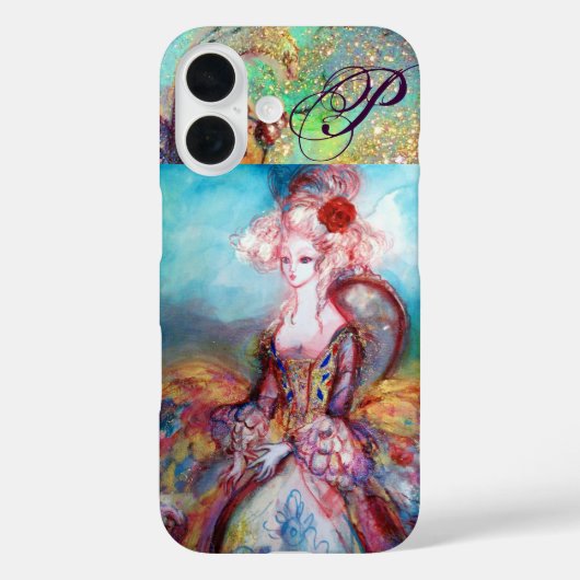 MADAME POMPADOUR ,エレガント美しいファッションモノグラム Case-Mate iPhoneケース (裏面)
