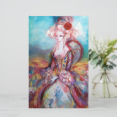 MADAME POMPADOUR,柔らかい青のホワイト文房具 便箋 (スタンド正面)