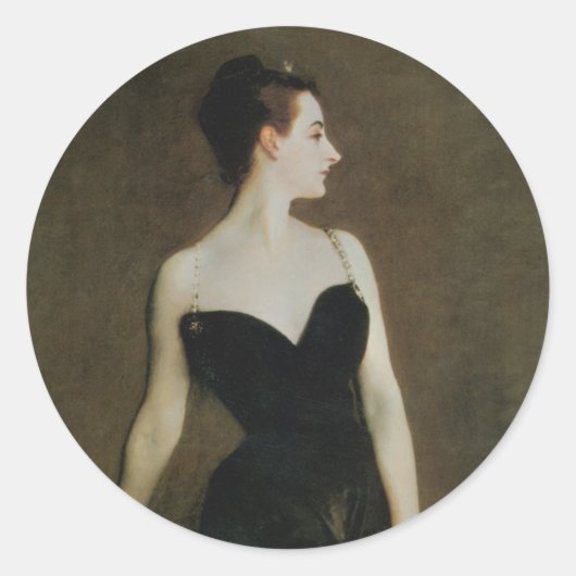 Madame X by John Singer Sargent ラウンドシール (正面)