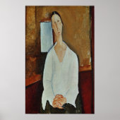Madame Zborowska with Clasped Hands, c.1917 ポスター (正面)