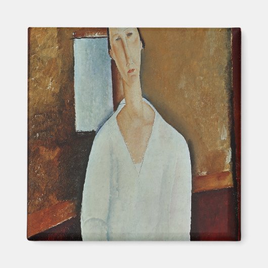 Madame Zborowska with Clasped Hands, c.1917 マグネット (正面)