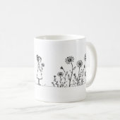 Mädchen auf der Gänseblümchen-Wiese – Minimalistis コーヒーマグカップ (正面右)