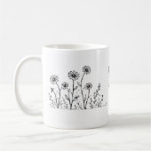 Mädchen auf der Gänseblümchen-Wiese – Minimalistis コーヒーマグカップ (左)