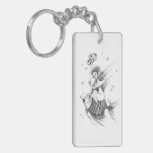 Mädchen auf einem Fischrücken キーホルダー (正面左)