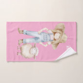 Mädchen mit Lamm ハンドタオル (ハンドタオル)