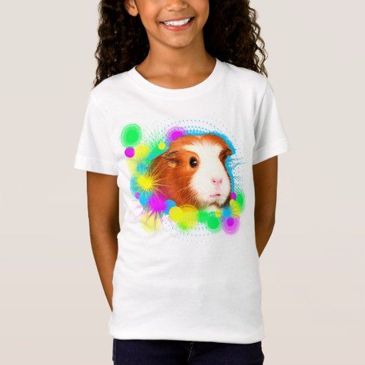 Mädchen T-Shirt mit Meerschweinchen Tシャツ (正面)