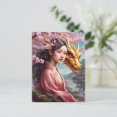 Mädchen zwischen Kirschblüten  シーズンポストカード (スタンド正面)