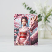 Mädchen zwischen Kirschblüten 1 ポストカード (スタンド正面)