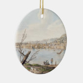 MaddalenaのBrの近くの海海岸からのナポリの湾 セラミックオーナメント (右)