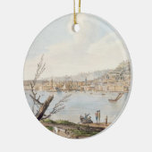 MaddalenaのBrの近くの海海岸からのナポリの湾 セラミックオーナメント (左)