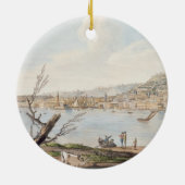 MaddalenaのBrの近くの海海岸からのナポリの湾 セラミックオーナメント (裏面)