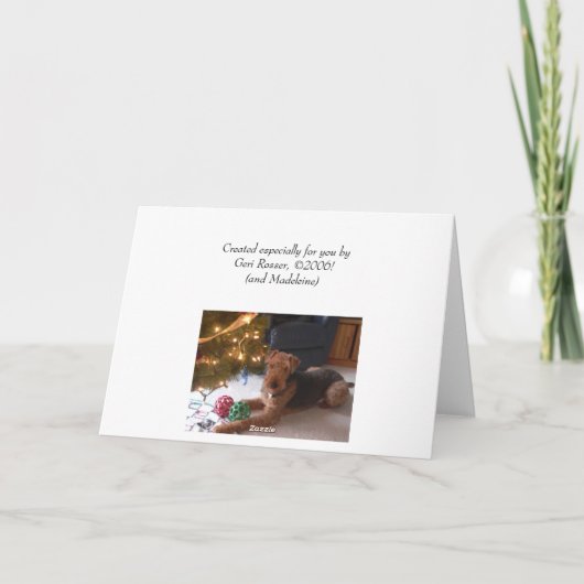 Maddieは、"メリークリスマス言います! " シーズンカード (裏面)