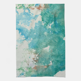 Maddie green and blue impression dish towel キッチンタオル