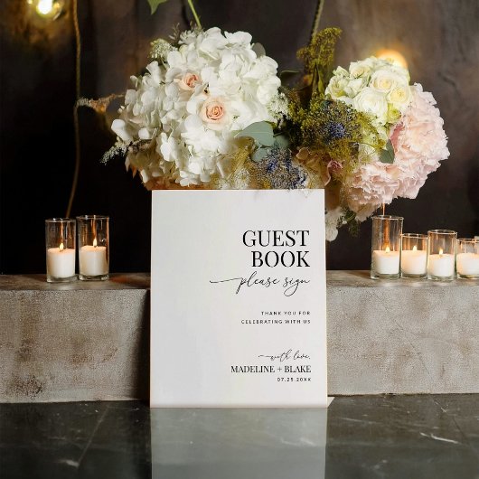 MADDIE Modern Guest Book Sign 台座サイン