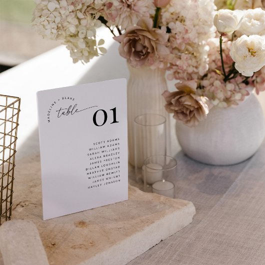 MADDIE Table Number Seating Chart Card 招待状