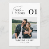 MADDIE Table Numbers with Photo 招待状 (正面)