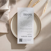 MADDIE Wedding Thank You Note with QR Code メニュー