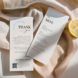 MADDIE Wedding Thank You Note with QR Code メニュー