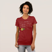 Maddingの群集"1事"の女性花のワイシャツの暗闇 Tシャツ (正面フル)