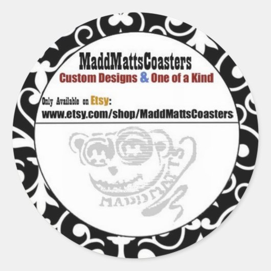 MaddMattsCoastersのステッカー ラウンドシール (正面)