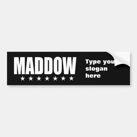 MADDOWの選挙のギア バンパーステッカー (正面)