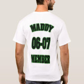 Maddyのメンバー Tシャツ (裏面)