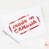 Made グランジ In Canada – ホワイト 楕円形シール (封筒)