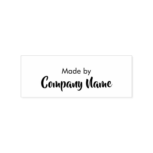Made By Company Name Script ラバースタンプ (インプリント)