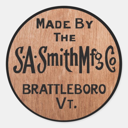 Made By S.A.Smith Mfg. Co.ヴィンテージロゴシール ラウンドシール (正面)