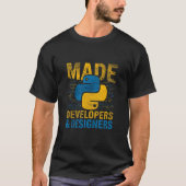Made for Developers & Designers – Python Programin Tシャツ (正面)