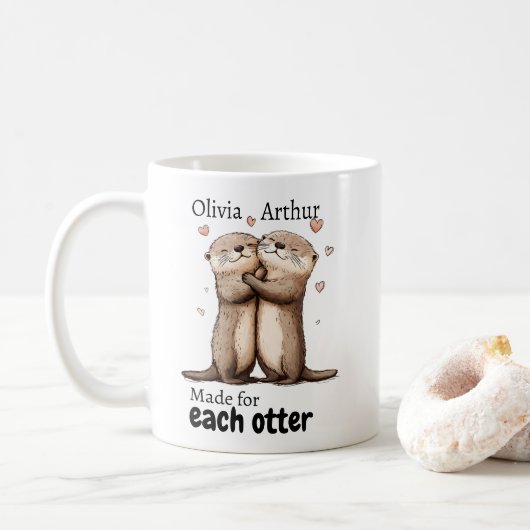 Made For Each Otter Funny Valentines Gift コーヒーマグカップ (ドーナツ)