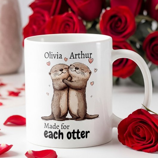 Made For Each Otter Funny Valentines Gift コーヒーマグカップ