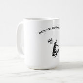 Made for Fourth Quarter Shirt-Basketball Player コーヒーマグカップ (正面左)