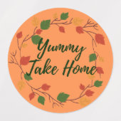 Made for You Circleスタンプ紅葉 ラベル (デザイン2)