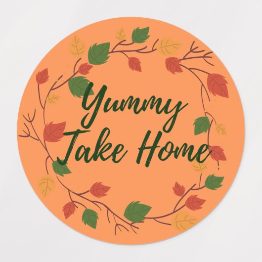 Made for You Circleスタンプ紅葉 ラベル (デザイン2)