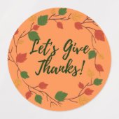 Made for You Circleスタンプ紅葉 ラベル (デザイン1)