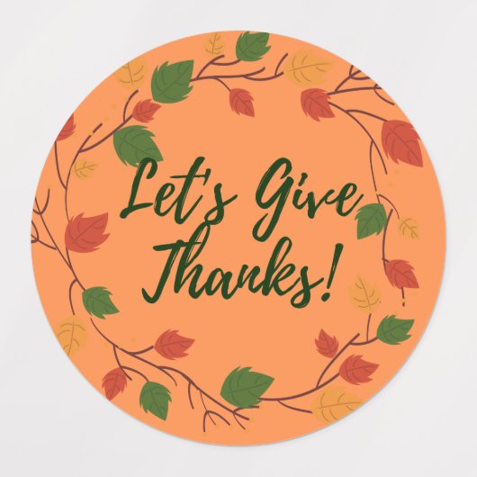 Made for You Circleスタンプ紅葉 ラベル (デザイン1)